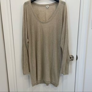 100% Linen Beige Aritzia Shirt Dress/Coverup